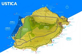 Ustica tourist map