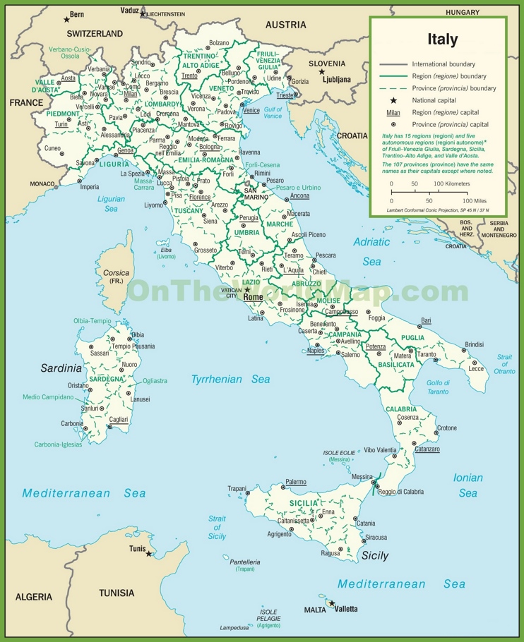 Italy political map