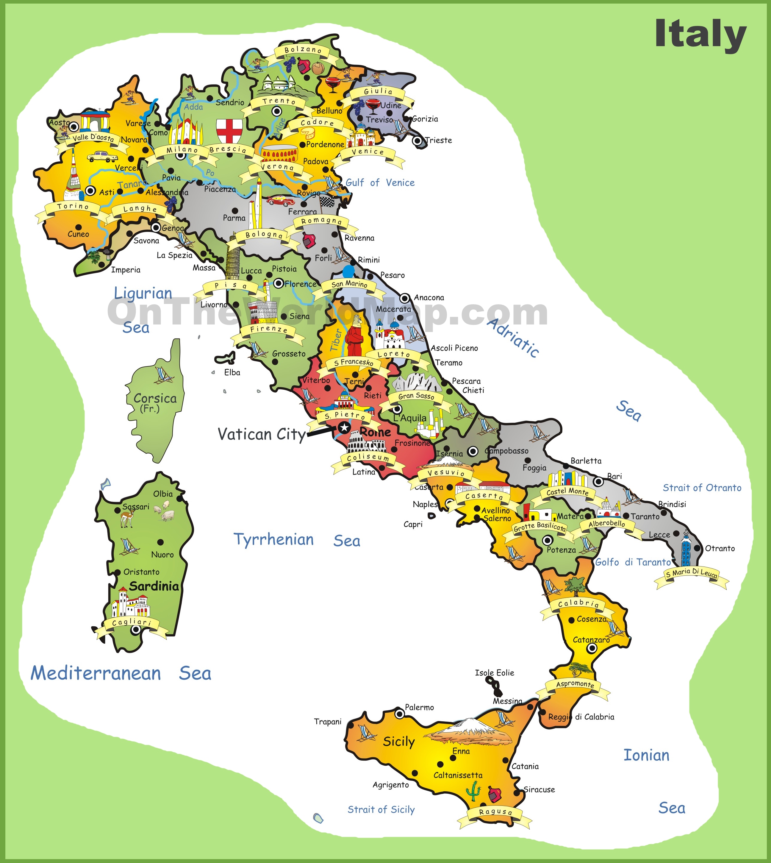 Italy Tourist Map
