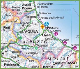 Large map of Abruzzo