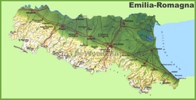 Emilia-Romagna physical map