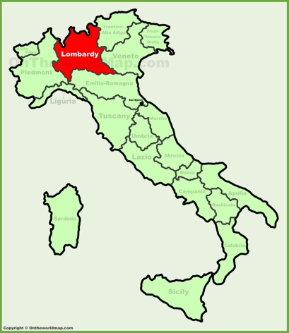 Lombardy Location Map