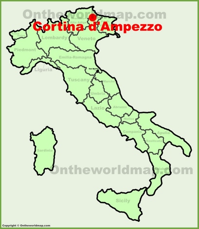 Cortina d'Ampezzo Location Map