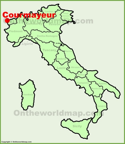Courmayeur Location Map