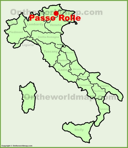 Passo Rolle Location Map