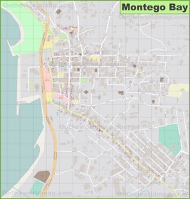 Montego Bay city center map
