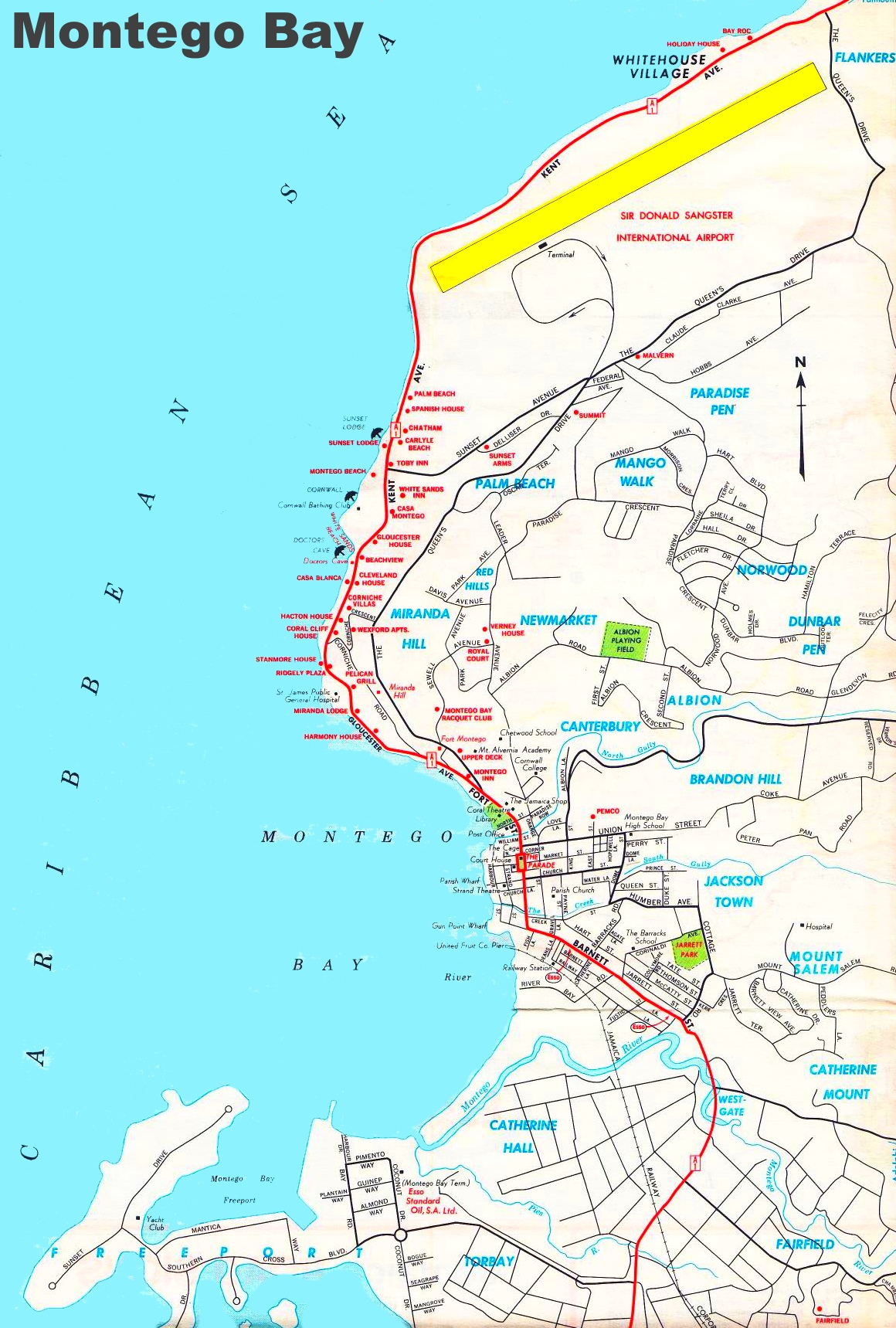 Montego Bay Jamaica Map – Map Of California Coast Cities