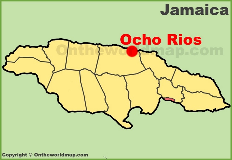 Ocho Rios location on the Jamaica Map