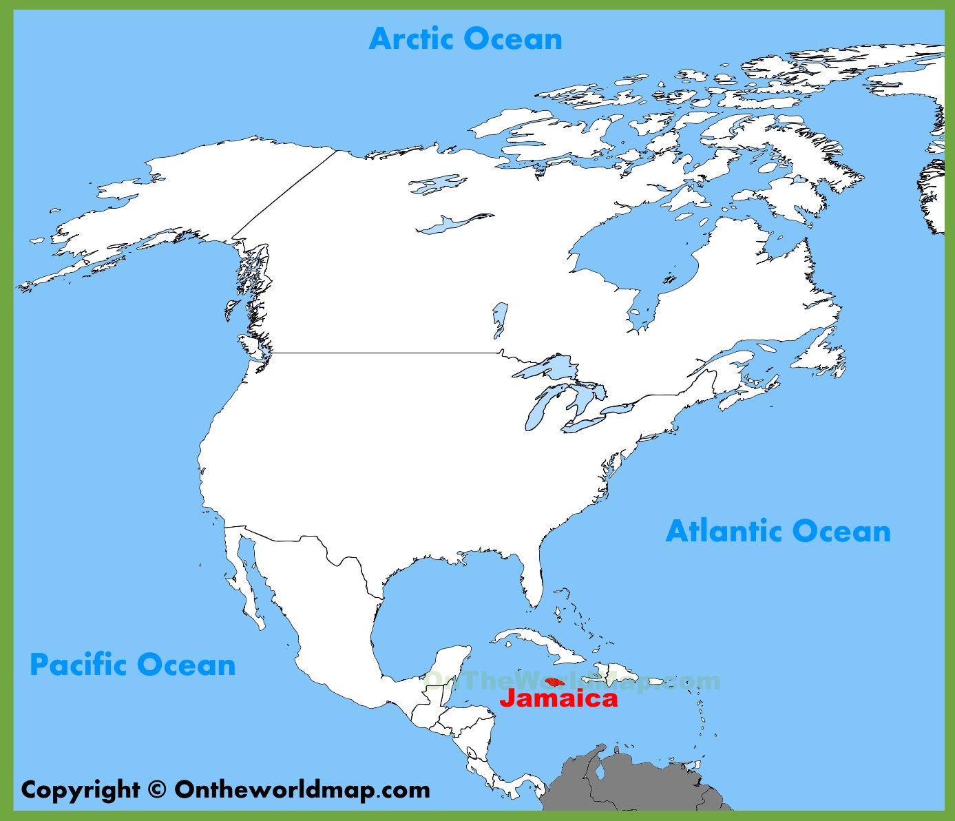 map of us and jamaica Jamaica Location On The North America Map map of us and jamaica