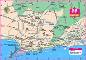 Kobe West tourist map