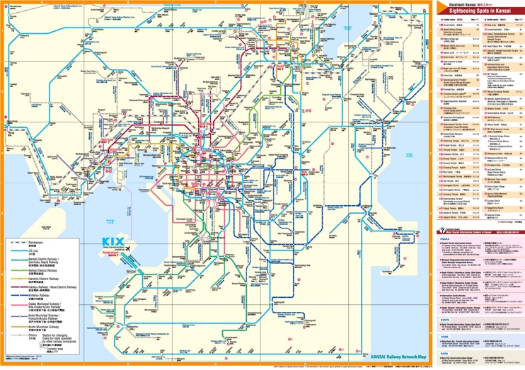 Kansai rail map