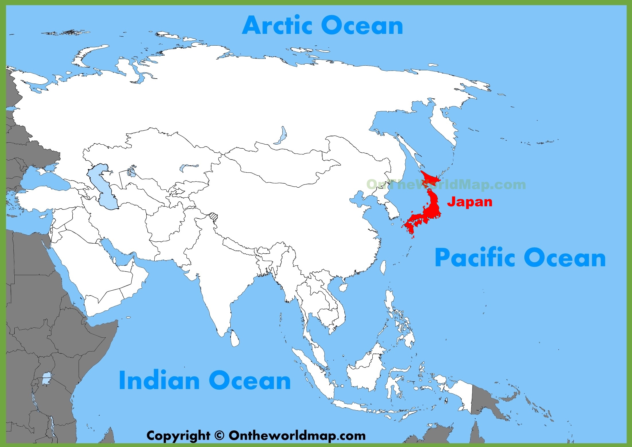 where is japan located on the world map Japan Location On The Asia Map where is japan located on the world map