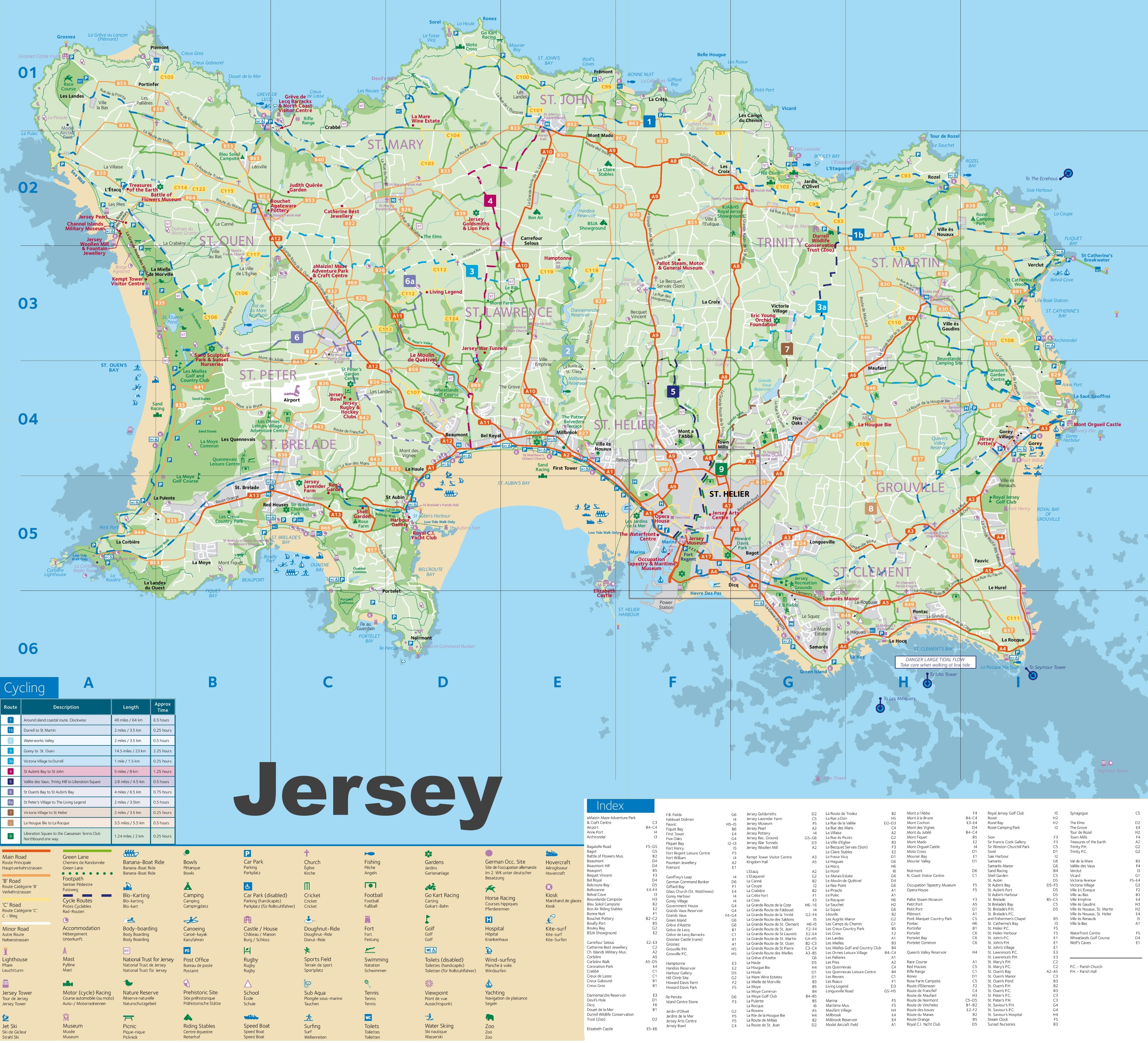 Jersey Tourist Map 7975