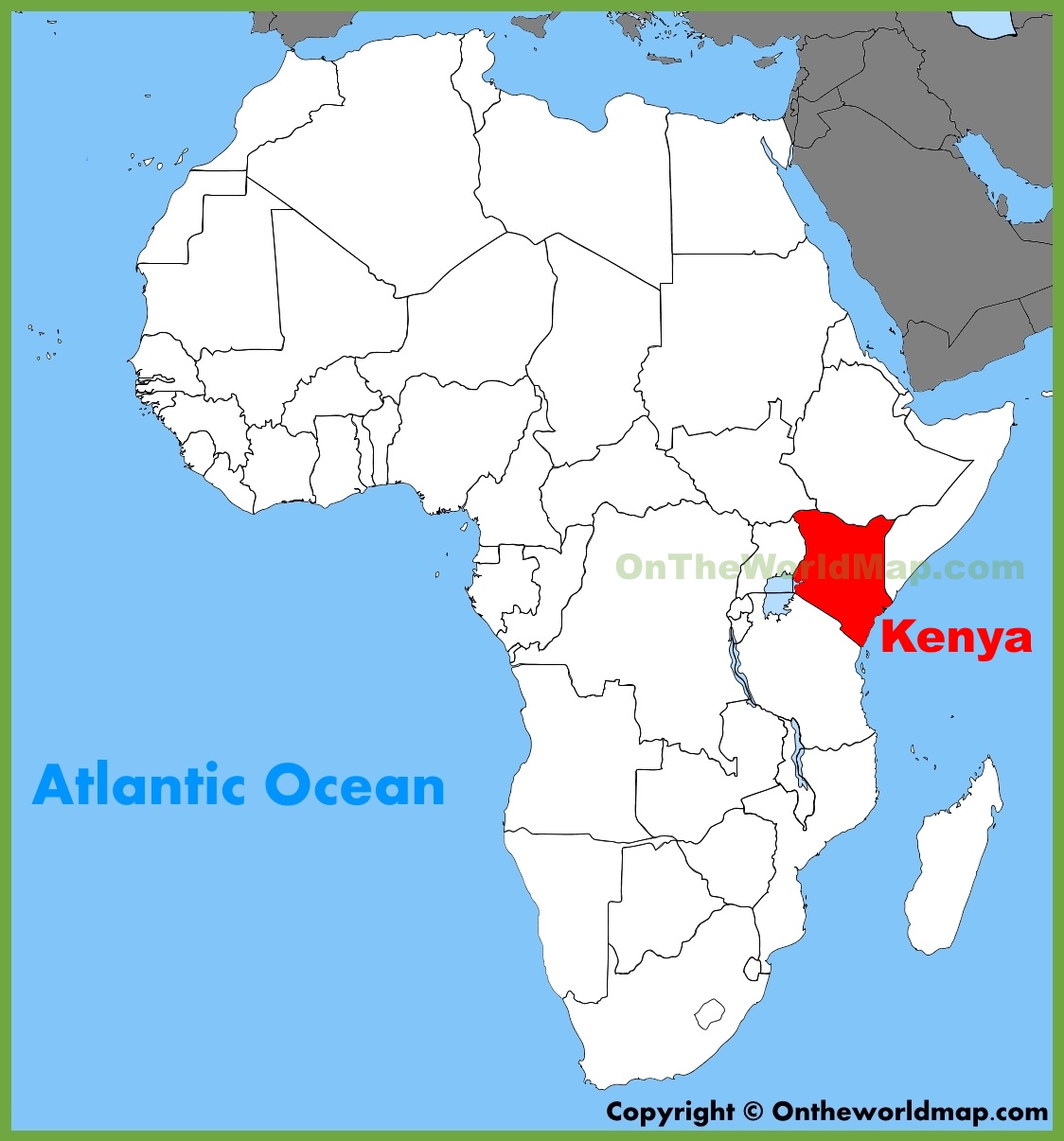 kenya location on world map Kenya Location On The Africa Map kenya location on world map