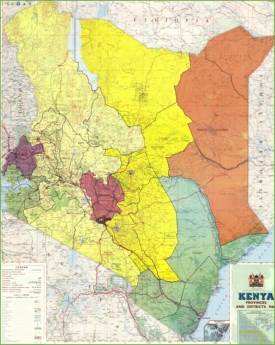 Large detailed map of Kenya