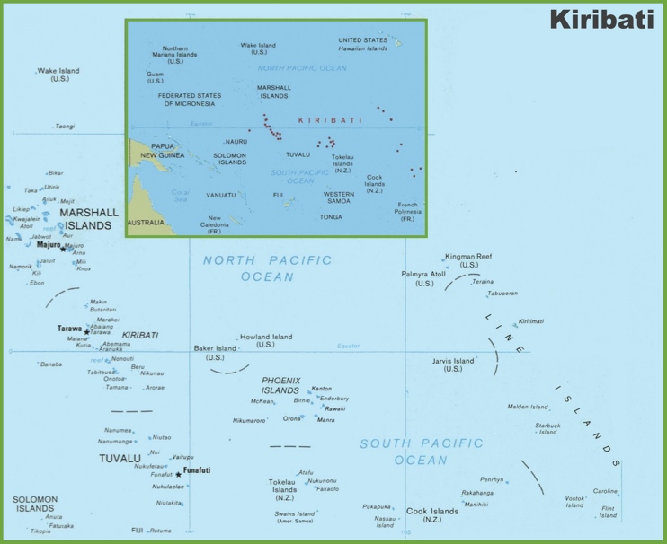 Kiribati political map