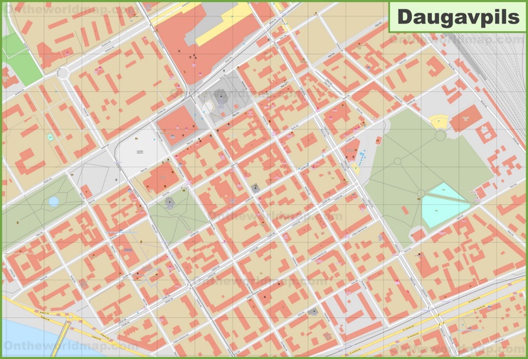 Daugavpils city center map