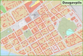 Daugavpils city center map