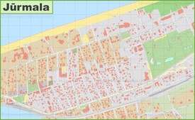 Jūrmala city center map