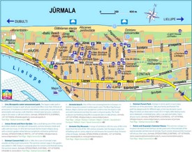 Jūrmala hotels and sightseeings map