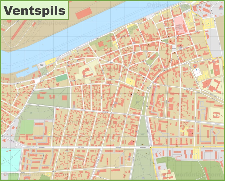 Ventspils city center map