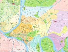 Kaunas area tourist map
