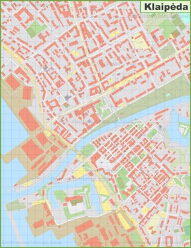 Klaipėda city center map