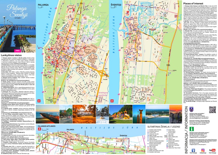 Palanga tourist map