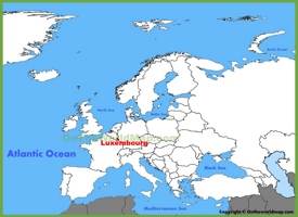 Luxembourg location on the Europe map