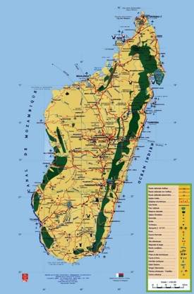 Madagascar tourist map