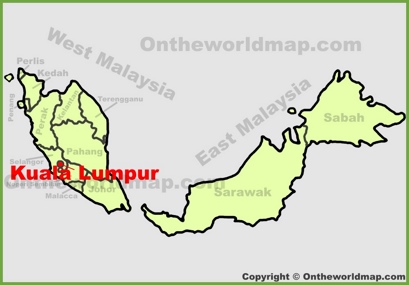 Kuala Lumpur Location Map
