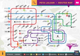 Kuala Lumpur Peta Laluan GO-KL City Bus map
