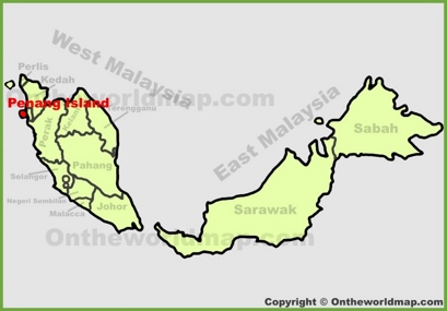 Penang Location Map