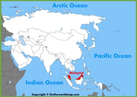 Malaysia location on the Asia map