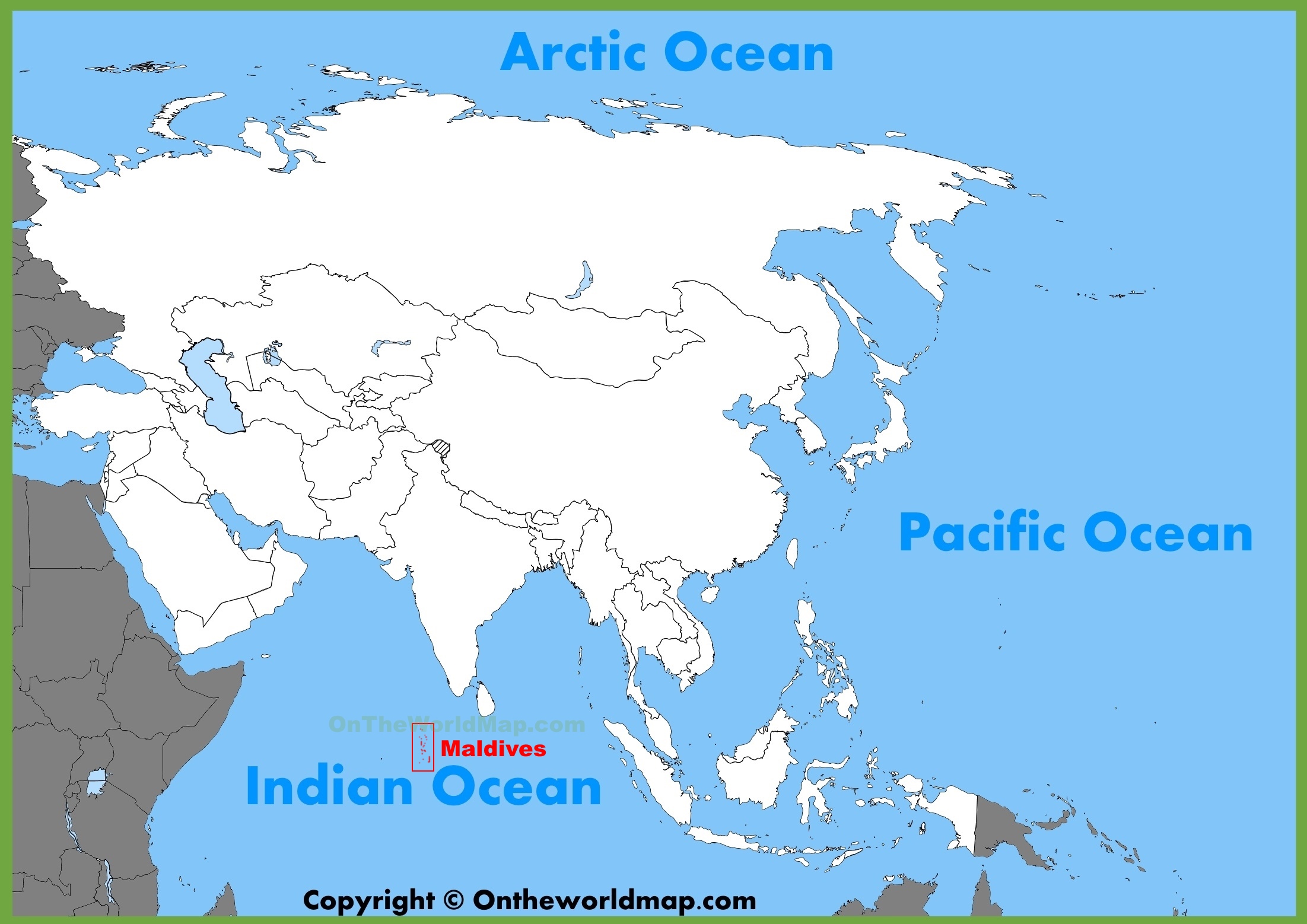 Maldives Location On The Asia Map
