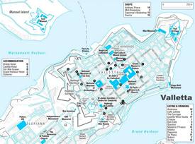 Valletta Sightseeing Map