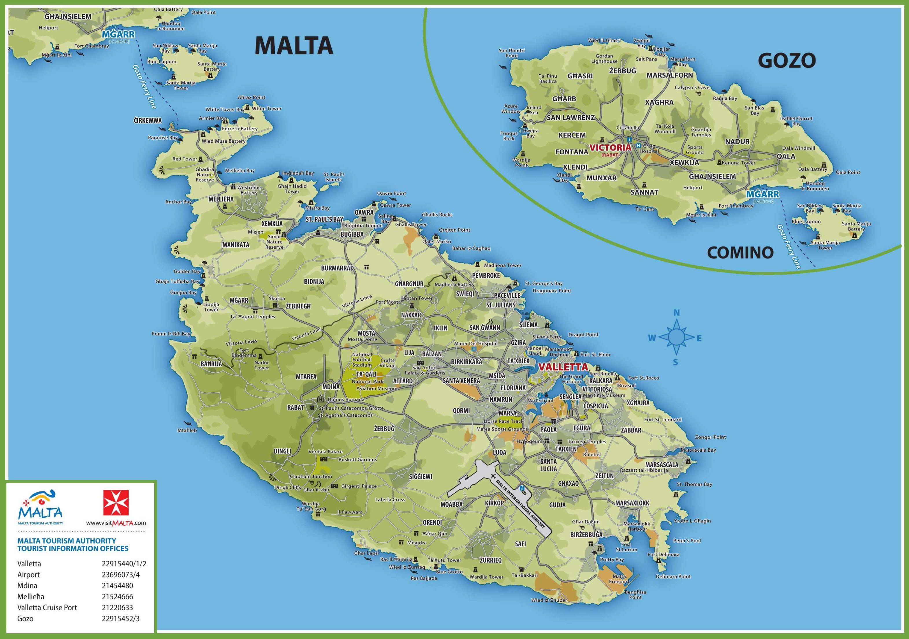 malta map