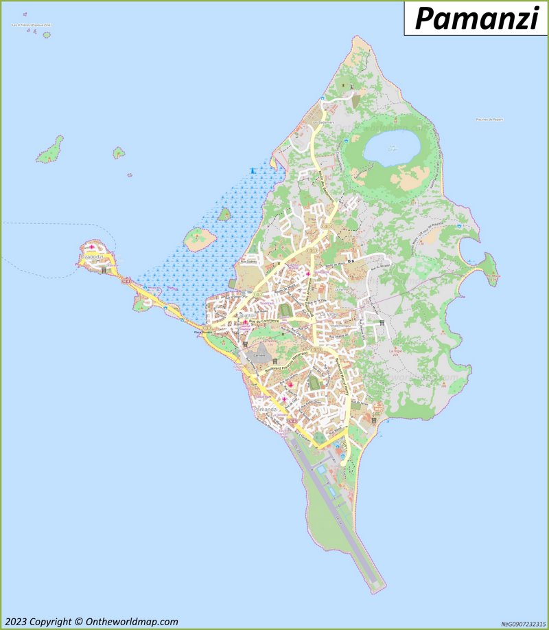 Map of Pamanzi Island