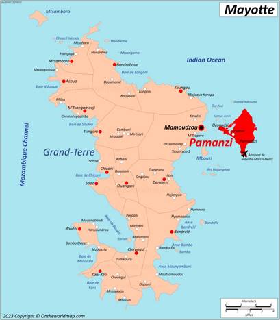 Pamanzi Island Location Map