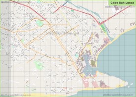 Large detailed map of Cabo San Lucas