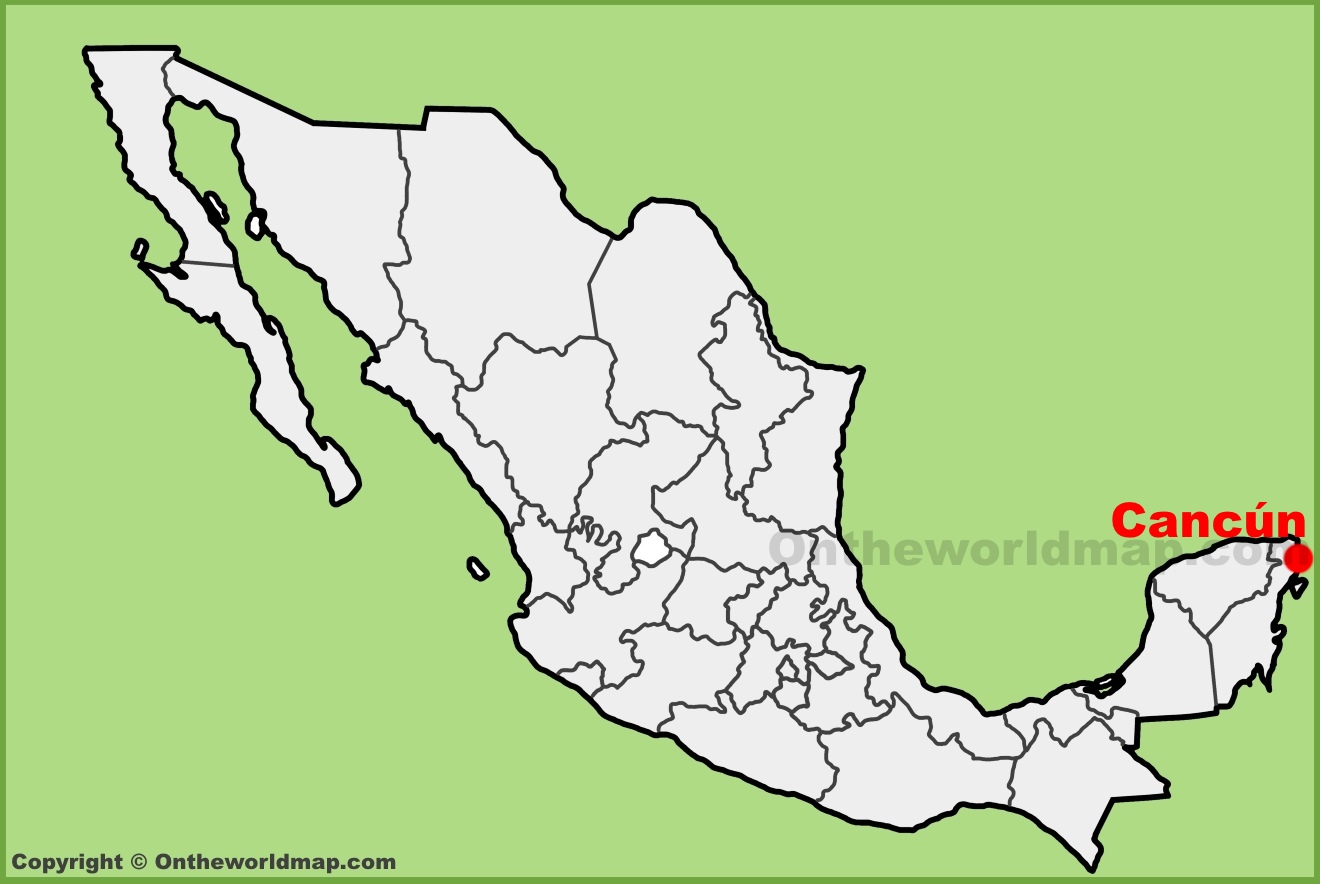 where is cancun located in mexico map Cancun Location On The Mexico Map where is cancun located in mexico map