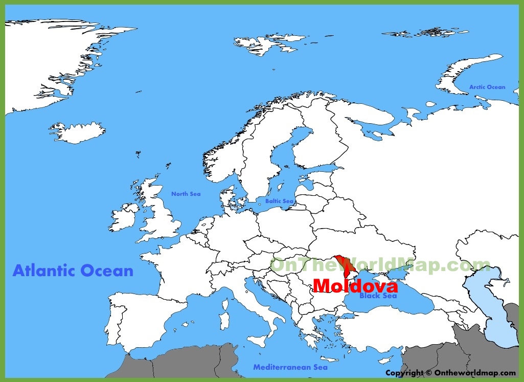 Moldova Location On The Europe Map