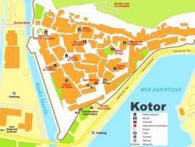 Kotor tourist map