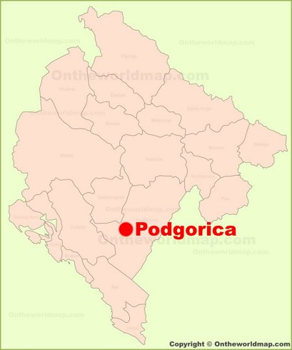 Podgorica Location Map
