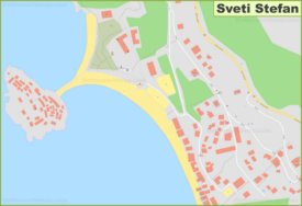 Large detailed map of Sveti Stefan