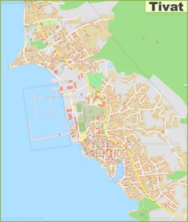 Large detailed map of Tivat