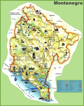 Montenegro tourist map
