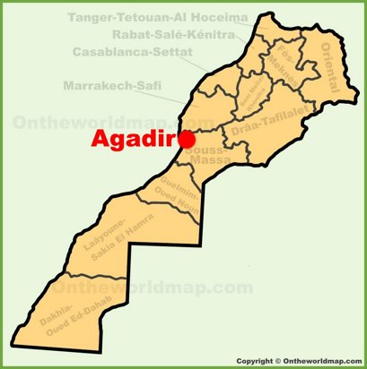 Agadir Location Map
