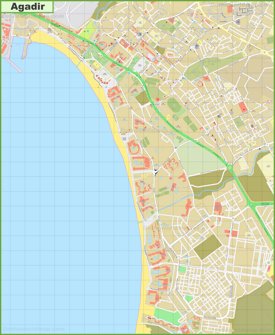Detailed map of Agadir