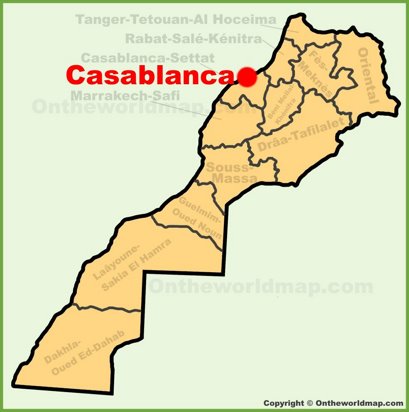 Casablanca Location Map